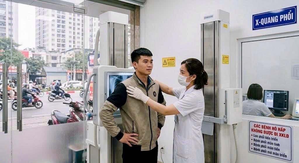 Kiểm tra sức khỏe hô hấp nhằm loại trừ 13 nhóm bệnh không đủ điều kiện đi XKLĐ Nhật Bản